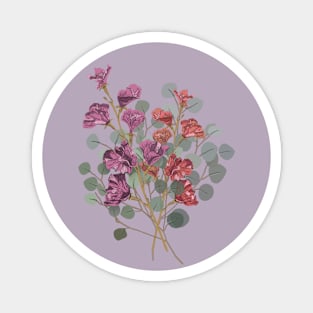 aesthetic flowers / floral / purple flowers Magnet